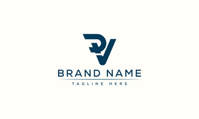 PV logo Design Template Vector Graphic Branding Element.