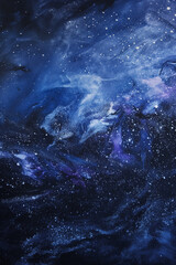 Fototapeta premium Blue Galaxy background