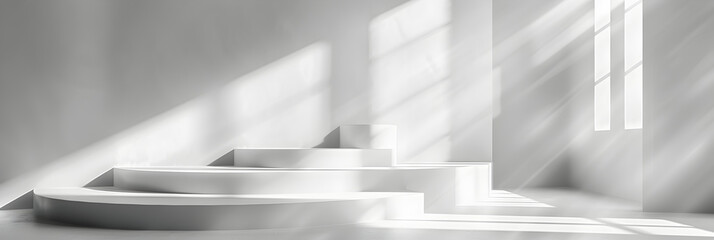 white stairs with white room interior