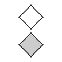 モノクロ四角のシンプル飾り枠セット