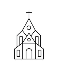church icon, vector best line icon.