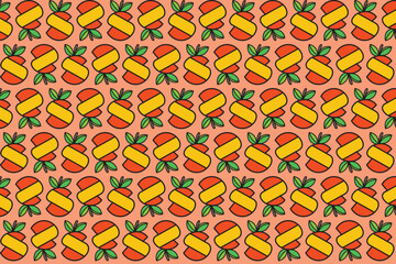 Illustration pattern, Abstract of orange logo on orange background.