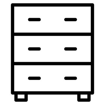 recommend clip art: A cabinet desk, drawer table icon
