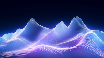 Dazzling and colorful artistic mountain 3D holographic scene background material
 - obrazy, fototapety, plakaty