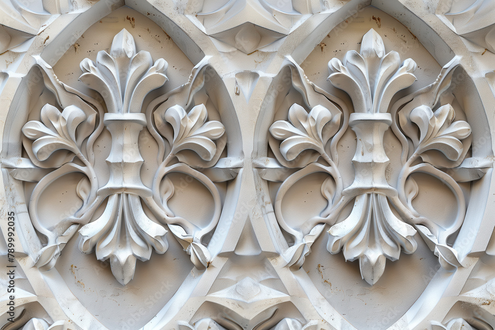 Poster sophisticated classical 3d pattern. gothic ornament. inspired by the gothic architecture. background