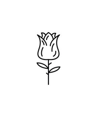 rose flower icon, vector best line icon.