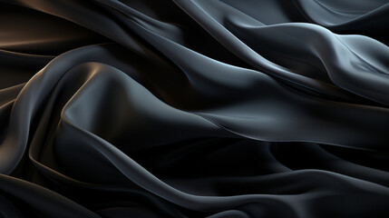 black transparent fabric wallpaper background сreated with Generative Ai - obrazy, fototapety, plakaty