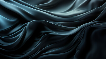 Obraz premium black transparent fabric wallpaper background сreated with Generative Ai