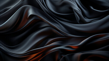 Fototapeta premium black transparent fabric wallpaper background сreated with Generative Ai