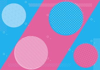 幾何学模様のドットとラインの背景（パターンは編集可能）