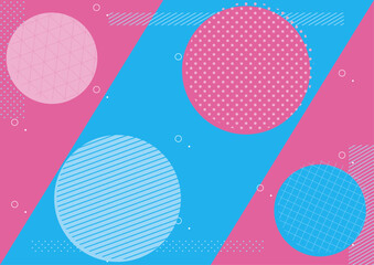 幾何学模様のドットとラインの背景（パターンは編集可能）