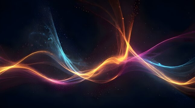 gold particles abstract background with shining golden floor particle stars dust. Futuristic glittering fly movement flickering loop in space on black background.generative.ai 