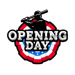 Opening day, baseball logo, emblem. - 789995038