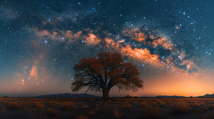 Milky Way Galaxy background with various very beautiful colors and shapes