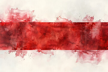 Abstract red watercolor background with vibrant brush strokes