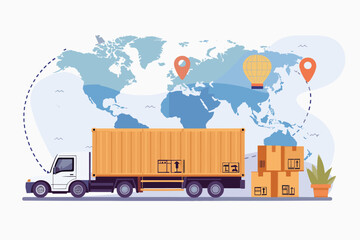 Worldwide shipment service with customs clearance and duties calculation