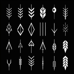 Fototapeta na wymiar Arrow icons set. Arrow collection. Simple arrow big set сreated with Generative Ai