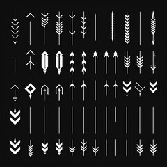 Arrow icons set. Arrow collection. Simple arrow big set сreated with Generative Ai