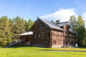 The house-yard of peasant Pukhov, 1812, from the village of Bolshoy Halui in the Kargopolsky district of the Arkhangelsk region.  The Museum of Wooden Architecture "Malye Korely". 
