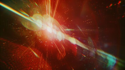 Fototapeta na wymiar Explosive Light Burst with Prism Flare Effects