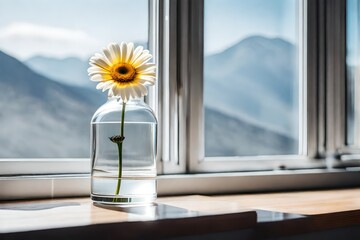 flower in glass vase
