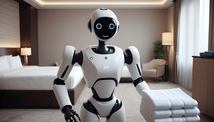 Hotel service by robot