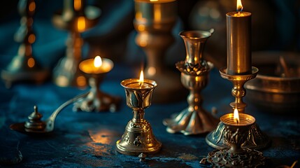 Vintage Brass Candleholders