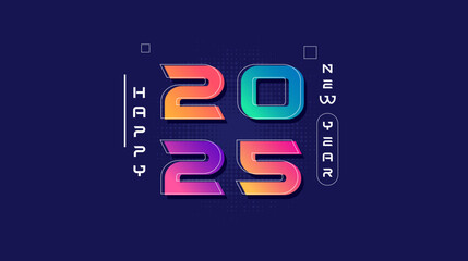 2025 calendar. 2025 text. New year 2025 minimalist. Happy new year. design template for new year celebration.