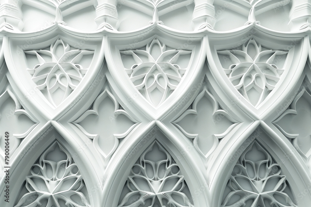 Poster sophisticated classical 3d pattern. gothic ornament. inspired by the gothic architecture. background