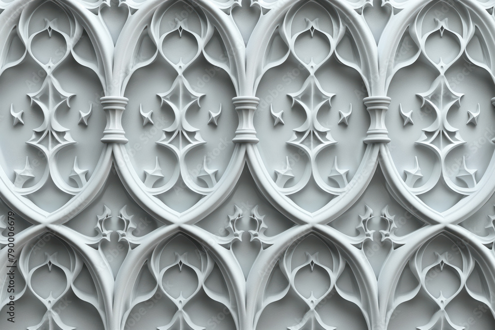 Poster sophisticated classical 3d pattern. gothic ornament. inspired by the gothic architecture. background