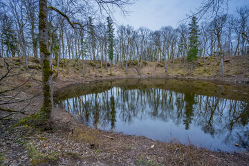 Kaali field of meteorite craters in Saaremaa, Estonia 