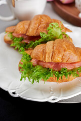 croissant with red fish

