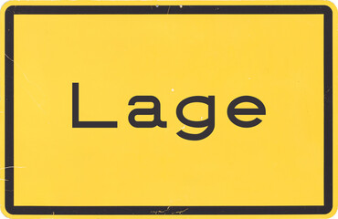 Ortsschild Lage - obrazy, fototapety, plakaty