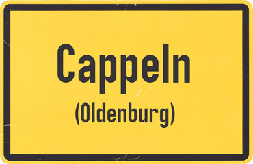 Ortsschild Cappeln bei Oldenburg
