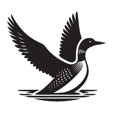 recommend clip art: silhouette of a loon bird