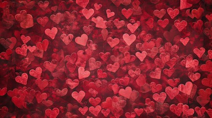 red hearts background