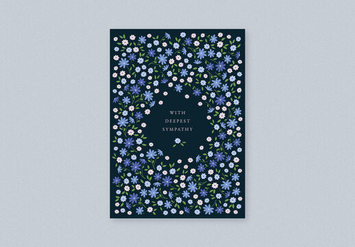 Sympathy Card Layout with Small Flowers