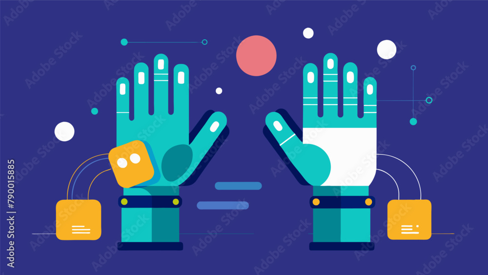 Poster a pair of smart gloves provides haptic feedback as the user practices their forms and techniques hel