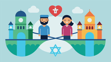 A workshop on interfaith relationships and how to build bridges between different religious communities. - obrazy, fototapety, plakaty