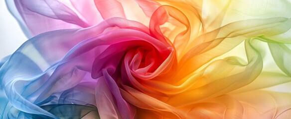 Obraz premium Vibrant Organza Flower in Vivid Colors