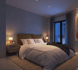 bedroom interior in modern style