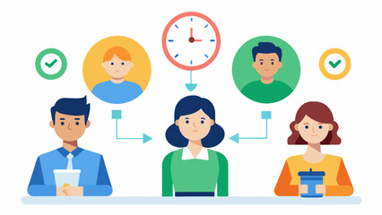 Fototapeta premium A time bank where members can exchange skills and services based on the amount of time it takes to complete them encouraging a sense of