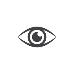 Obraz premium Human eye icon in flat style. Eyeball vector illustration on isolated background. Vision sign business concept.