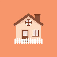 House icon in flat style. Home vector illustration on isolated background. Building sign business concept. - 790025453