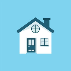 House icon in flat style. Home vector illustration on isolated background. Building sign business concept. - 790025460