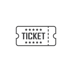 Ticket icon in flat style. Coupon vector illustration on isolated background. Voucher sign business concept. - 790025478