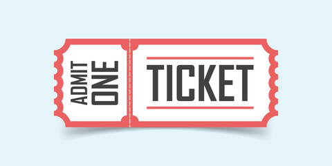 Ticket icon in flat style. Coupon vector illustration on isolated background. Voucher sign business concept. - 790025480