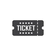 Ticket icon in flat style. Coupon vector illustration on isolated background. Voucher sign business concept. - 790025484