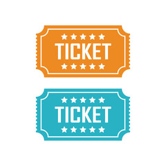 Ticket icon in flat style. Coupon vector illustration on isolated background. Voucher sign business concept. - 790025485