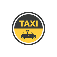 Taxi service icon in flat style. Cab vector illustration on isolated background. Delivery company sign business concept. - 790025627